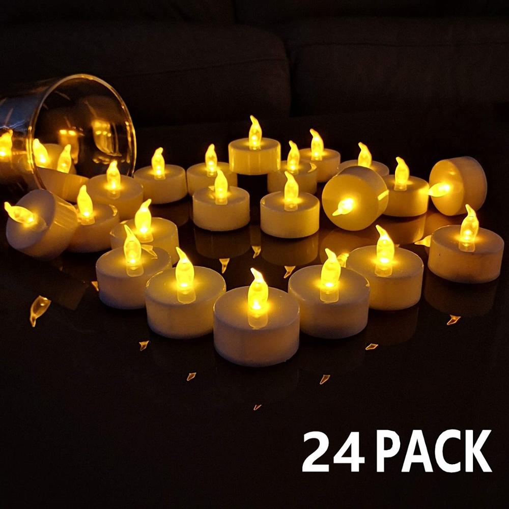 Flameless Led Tealight Candles Battery Operated Warm White Flameless Pillar Candle Bluk for Romantic Decorations