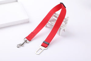 Adjustable Dog Cat Car Safety Belt Pet Seat Vehicle Seat Belt Harness Dog Lead Clip Pet Supplies Safety Lever Traction Collar