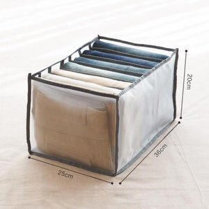 Jeans Compartment Storage Box Closet Clothes Drawer Mesh Separation Box Stacking Pants Drawer Divider Can Washed Home Organizer