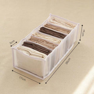 Jeans Compartment Storage Box Closet Clothes Drawer Mesh Separation Box Stacking Pants Drawer Divider Can Washed Home Organizer