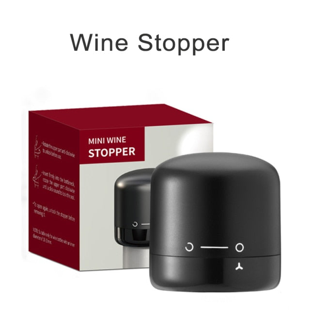 Vacuum Wine Stopper Champagne Stoppers Red and White Wine Plug with Silicone Caps Reusable Wine Bottle Sealer Keep Wine Fresh