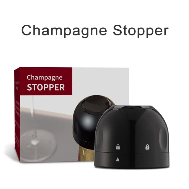 Vacuum Wine Stopper Champagne Stoppers Red and White Wine Plug with Silicone Caps Reusable Wine Bottle Sealer Keep Wine Fresh