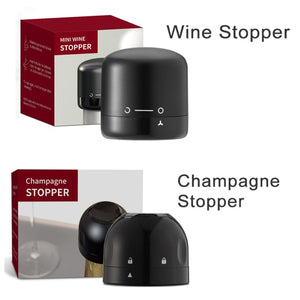 Vacuum Wine Stopper Champagne Stoppers Red and White Wine Plug with Silicone Caps Reusable Wine Bottle Sealer Keep Wine Fresh