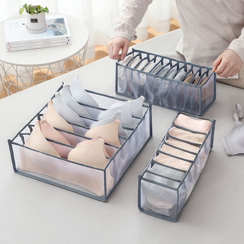 Jeans Organizer Storage Box Mesh Separation Box Closet Clothes Stacking Pants Drawer Divider Can Washed Home Cloth Organizer